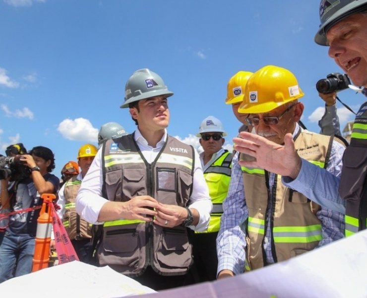 Samuel García supervisa obras de la presa Libertad que tienen un avance físico del 26%