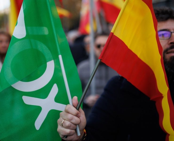 Simpatizantes de Vox protestan contra el gobierno en España