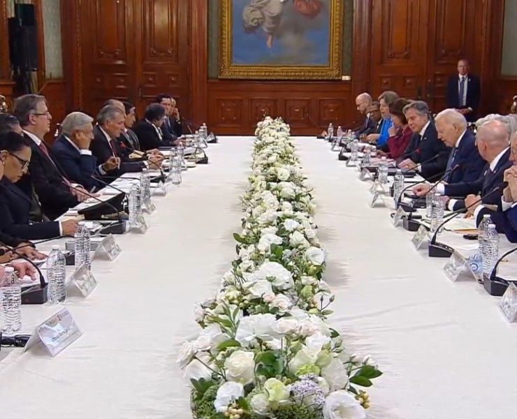 Reunión bilateral México-EU en Palacio Nacional